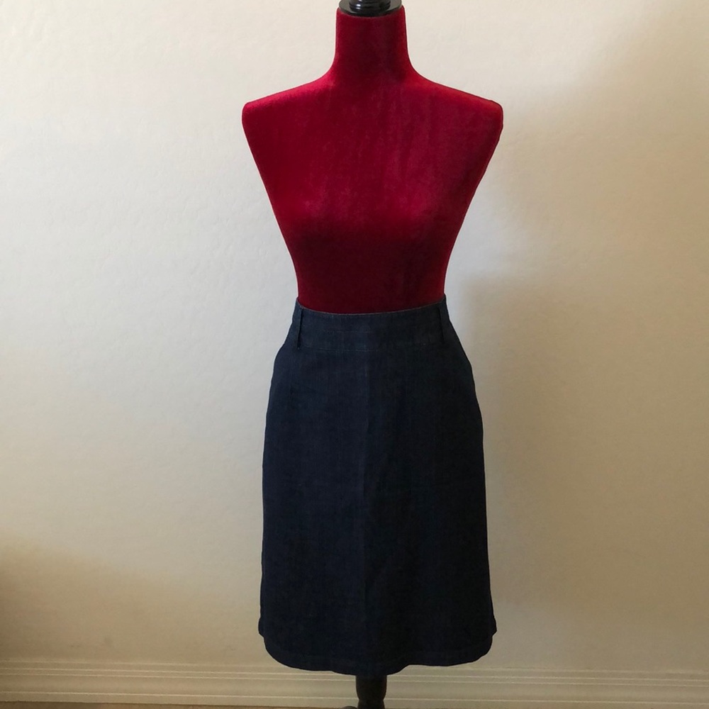 Boden 24 inch long denim skirt. No stains.